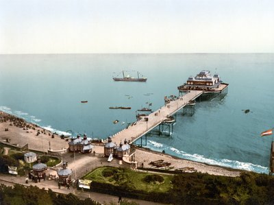Victoria Pier, Folkestone (ručně kolorovaná fotografie) od English School