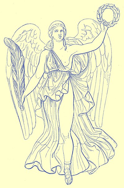 Victory, Munich Collection, ilustrace pro Historic Ornament od Jamese Warda, 1897 (digitálně vylepšený obrázek) od English School