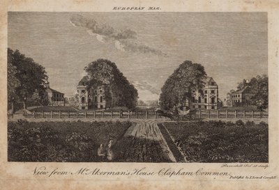 Pohled z domu pana Ackermanse, Clapham Common, Surrey od English School