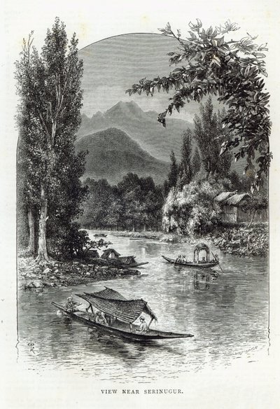 Pohled na Serinugur, z filmu "Hodina volného času", 1888 od English School