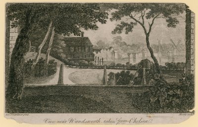 Pohled poblíž Wandsworth z Chelsea od English School