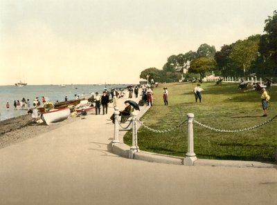 Pohled na Cowes (ručně kolorovaná fotografie) od English School