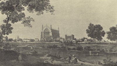 Pohled na Eton College, c 1747 (hlubotisk) od English School