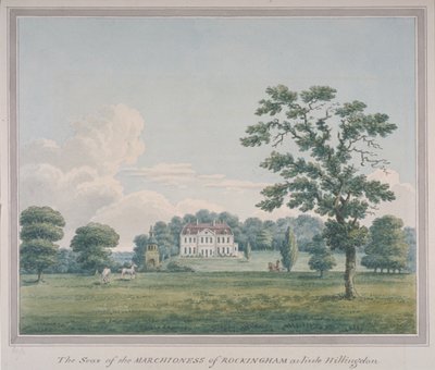 Pohled na dům v Hillingdonu, asi 1820 (čb na papíře) od English School