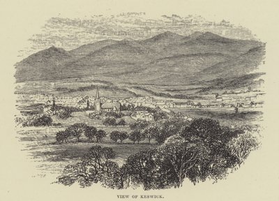 Pohled na Keswick (rytina) od English School