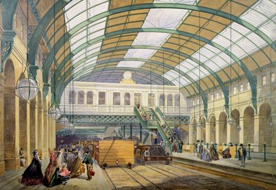 Pohled na stanici metra Kings Cross, cca 1865 od English School