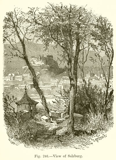 Pohled na Salzburg od English School
