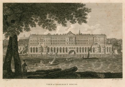 Pohled na Somerset House, The Strand, Londýn od English School