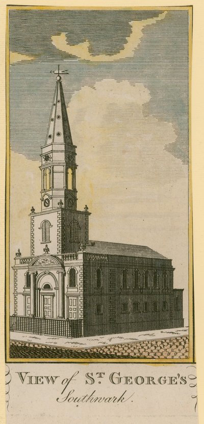 Pohled na St Georges, Southwark od English School