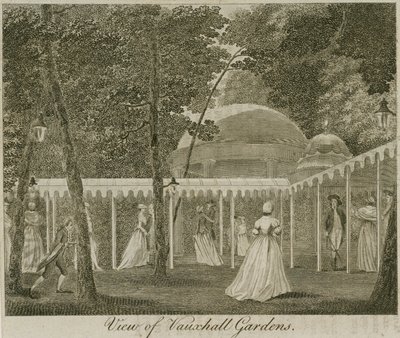 Pohled na Vauxhall Gardens, Londýn od English School