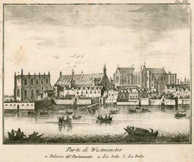 Pohled na Westminsterský palác, Londýn od English School