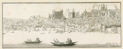 Pohled na Westminsterský palác v Londýně 27. března 1652 od English School