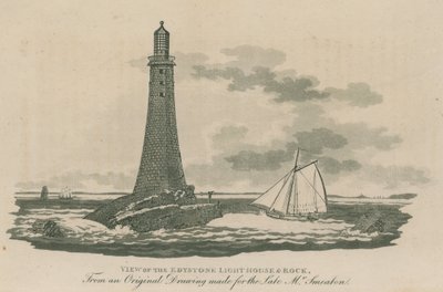 Pohled na Eddystone Lighthouse a skálu od English School