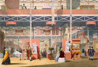 Pohled na italskou část Velké výstavy z roku 1851, z Dickinsonových komplexních obrázků od English School