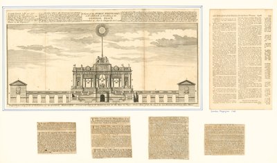 Pohled na veřejný ohňostroj pro mír v Aix La Chapelle 1749 od English School