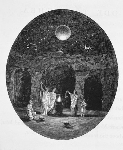 Pohled na starověké tajemné rituály slavené v jeskyni Mithraic od English School