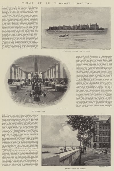 Pohledy na nemocnici svatého Tomáše (litho) od English School