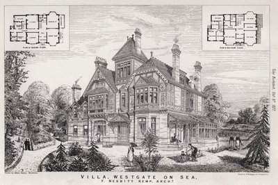 Villa, Westgate on Sea (rytina) od English School