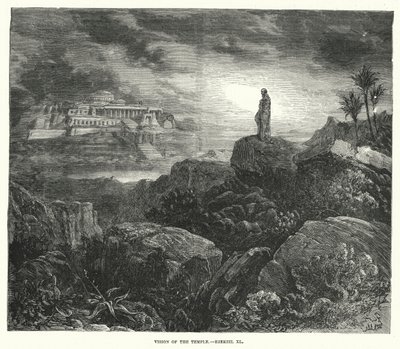 Vision of the Temple, Ezekiel XL (rytina) od English School