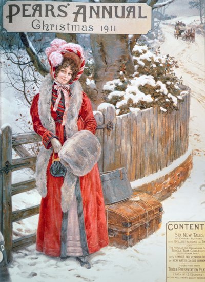 Čekání na kočár, z ročenky Pears, Vánoce 1911 od English School
