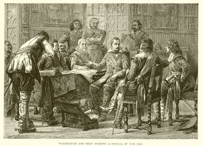 Valdštejn a Tilly pořádají válečnou radu (1626) od English School
