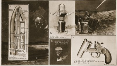 War Illuminations různých typů, které prokázaly svou hodnotu, z The Illustrated War News od English School