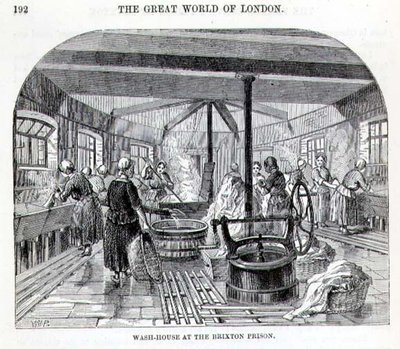 Wash-House ve věznici Brixton, z „The Criminal Prisons of London and Scenes of Prison Life“ od Henryho Mayhewa (1812-87) a Johna Binnyho od English School
