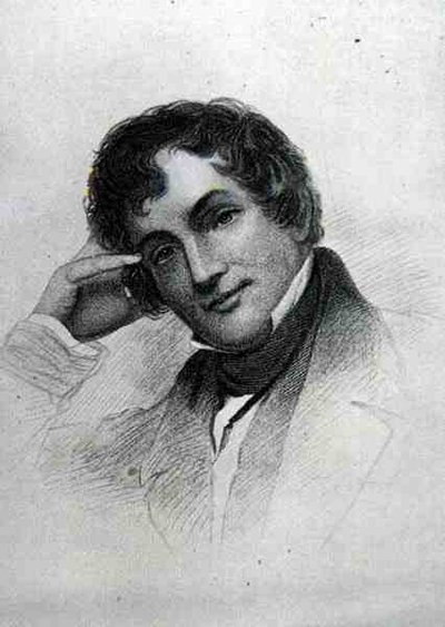 Washington Irving (1783-1859) (rytina) od English School