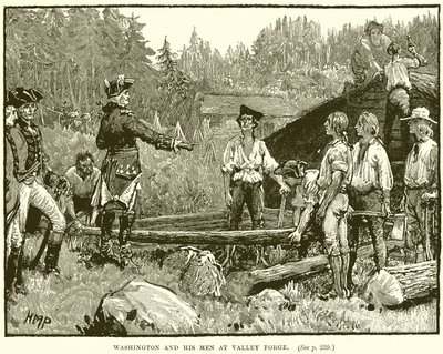Washington a jeho muži ve Valley Forge od English School