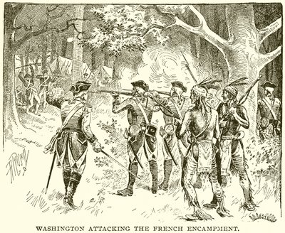 Washington útočí na francouzský tábor od English School