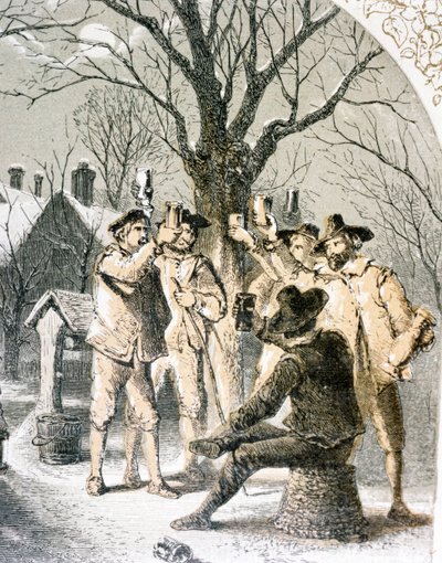 Wassailing the Apple Trees, 1840 od English School