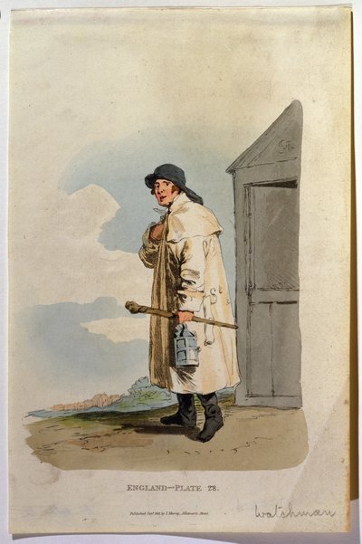 Hlídač, 1813 (akvatinta) od English School