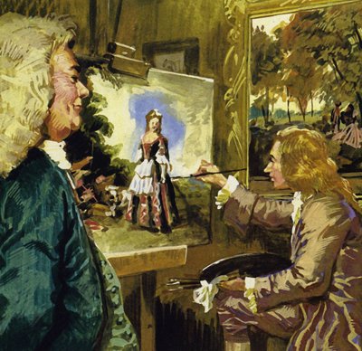 Watteau obraz Tanec od English School