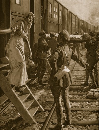 Kalvárie u cesty ve Francii, 1914-19 od English School