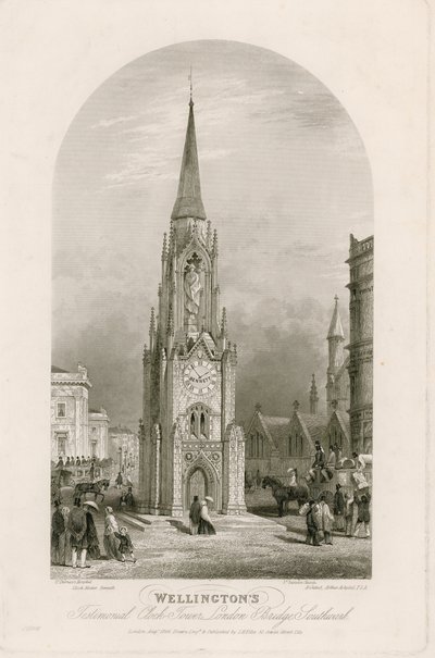 Wellingtons Testimonial Clock Tower, London Bridge, Southwark od English School