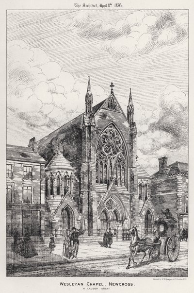 Wesleyan Chapel, Newcross (rytina) od English School