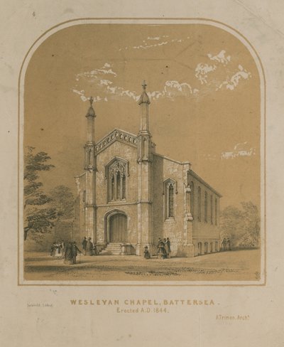 Wesleyanská kaple v Battersea od English School
