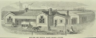 West End a železniční stanice Crystal Palace, Queenstown Road od English School