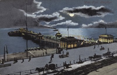 West Pier, Brighton, Sussex (barevná litografie) od English School
