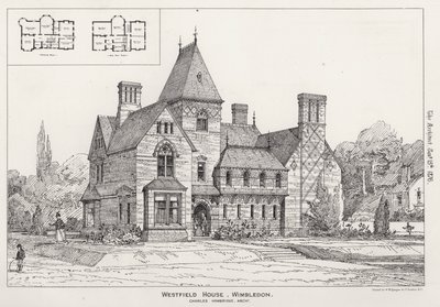 Westfield House, Wimbledon (rytina) od English School