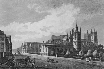 Westminsterské opatství s novými vylepšeními (rytina) od English School