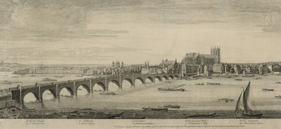 Westminster Bridge, Londýn, převzato z pana Scheves Sugar House, naproti York House od English School