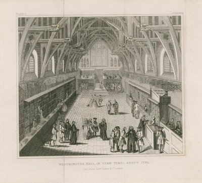 Westminster Hall v termínu, asi 1770 od English School
