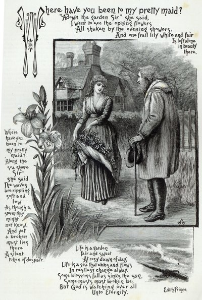 Kde jsi byl u mé krásné služebné, z „Hodiny volného času“, 1888 od English School