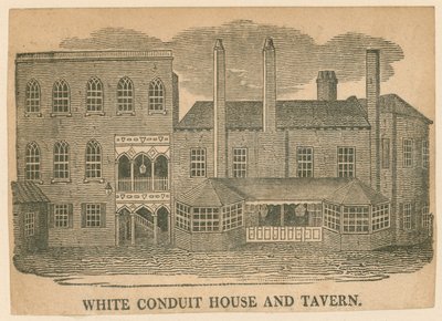 White Conduit House and Tavern, Pentonville, Londýn od English School