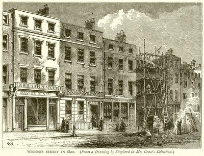 Wigmore Street v roce 1820 od English School