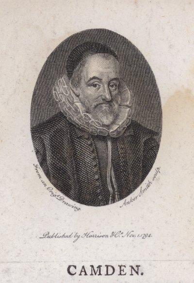William Camden , anglický starožitník, historik a geograf (rytina) od English School