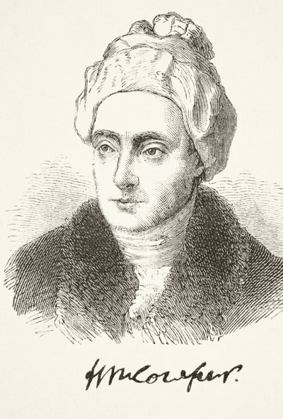 William Cowper, z „Národní a domácí historie Anglie“ od Williama Hickmana Smith Aubrey (1858-1916), vydaný v Londýně, kolem roku 1890 od English School