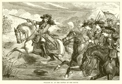 William III v bitvě u Boyne od English School