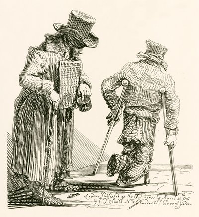 William Kinlock, slepý žebrák, který ztratil zrak na Gibraltaru od English School